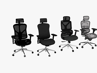 Rotating office chair fabric stainless steel 3d model