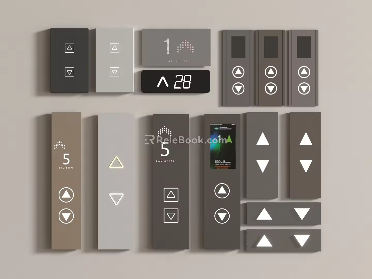 Switch button screen floor display key other hardware 3d model