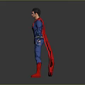 Superman 3D Figurine in Blue Suit with Red Cape and Iconic S Chest Symbol