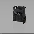 Tactical Military Style Police Vest with Protective Plates and POLICE Lettering