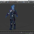 Game And Movie Character With White Hair Red Markings Black Outfit And Red Spikes