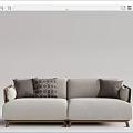 Modern double sofa 3d model