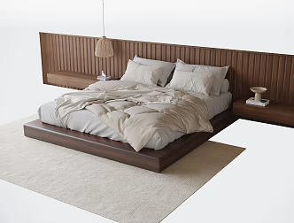 Modern Double Bed 3d model