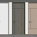 Modern Hinged Doors With Different Color Finishes And Wooden Textures For Interior