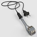 Practical Household Electric Immersion Heater With Metal Coil And Power Cord