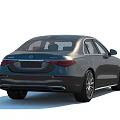 Elegant Modern Black Sedan Car With Streamlined Exterior And Distinctive Grille Design