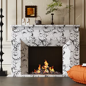 French Fireplace European Fireplace American Fireplace 3d model
