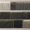 Textured Wall Panels Collection With Various Colors And Patterns For Interior Design 3d model