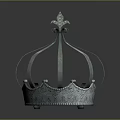 Silver Metallic Crown Fashion Accessory With Ornate Top And Shiny Details