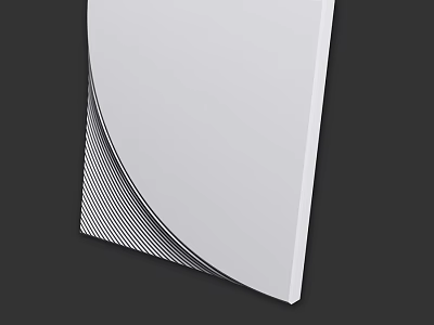 Modern Curved Wall Design With Smooth Surface And Striped Pattern 3d model