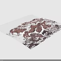 Scenic Red Rock Mountain Range with Snow Covered Slopes and Rocky Terrain 3d model