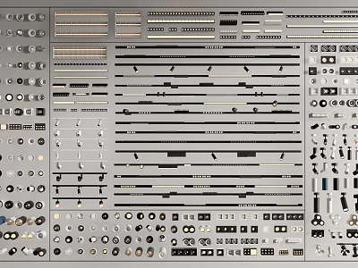 Various Types of LED Downlights and Spotlights Including Different Ceiling Lighting Fixtures 3d model