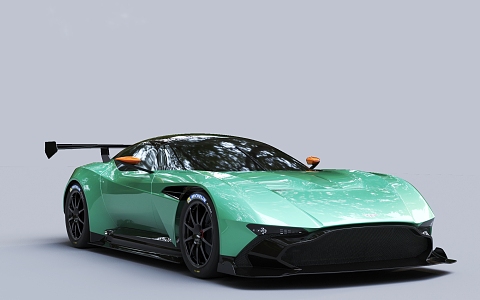 Green Car sports car Aston Martin 3d model