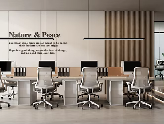 modern public office area office 3d model