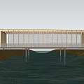 Modern Covered Bridge Landscape Covered Bridge Landscape Bridge Modeling Bridge Arch Bridge pedestrian bridge 3d model