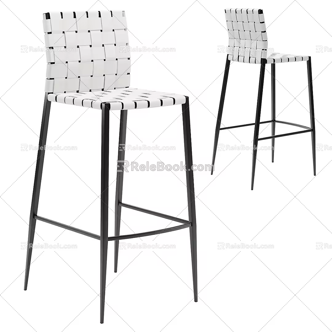 Simple Bar Stool 3d model