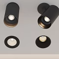 Modern Black Downlights and Spotlights Ceiling Mounted Lighting Fixtures with Different Styles