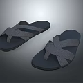Dark Gray Cross Strap Flip Flops With Textured Lightweight Design For Everyday Casual Wear