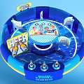 Interactive Leisure Lagoon Inflatable Circular Zone With Table And Beer Drinks