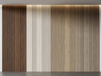 Wooden veneer wall panel wall veneer great wall panel 3d model