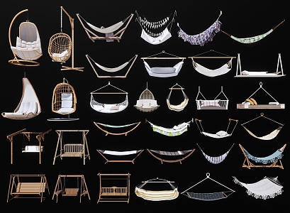 Hammock Chair Swing Chair Rocking Chair Recliner Seat Outdoor Landscape Leisure Bed Chair Lazy Bed Chair 3d model