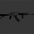 Modern Military Rifle With Black Stock Metal Barrel And Tactical Scope