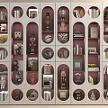 Modern Display Cabinet With Multiple Compartments For Collectibles Figures Books And Ornaments