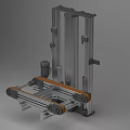 Precision Engineered Industrial Equipment With Metal Frame Sliding Rail And Orange Conveyor Track