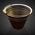 Industrial Equipment Heavy Duty Metal Bucket With Wooden Handle And Rigid Design