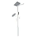Public Facility Solar Powered Street Light With Solar Panel And Antenna 3d model