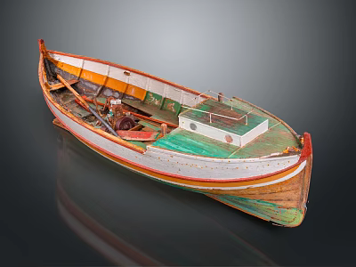Modern Boat Small Boat Small Wooden Boat 3d model