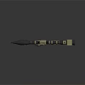 Tan Military Rocket Launcher with Scope Stand And Electronic Control Panel Design 3d model
