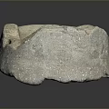 Ancient Stone Circular Relief Carving With Intricate Floral Patterns And Textured Surface