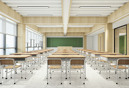 Modern Classroom 3d model