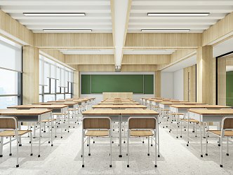 Modern Classroom 3d model