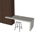 Modern Bar Bar Chair Kitchen Bar 3d model