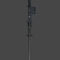 Tactical Sniper Rifle With Telescopic Sight Long Barrel And Black Tactical Finish