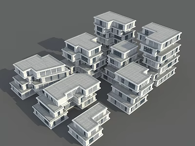 modern office building 3d model