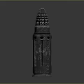 Tactical Military Style Black Bullet With Perforated Top And Warning Label