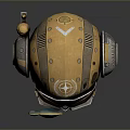 Tactical Weapon Helmet Featuring Retro Metal Construction Blue Lens Goggles Side Dial And Top Antenna