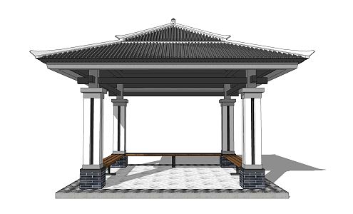 New Chinese Style Pavilion, Corridor Frame, Landscape Pavilion, Leisure Pavilion, Corridor, Special-shaped Frame, Rest Frame, Flower Frame, Gazebo Structure 3d model