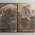 New Chinese Landscape Painting Decorative Painting 3d model