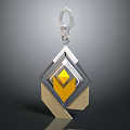 Modern Geometric Chandelier Design With Silver Yellow Metal Structure And Unique Shape