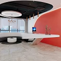 Modern Front Desk 3d model