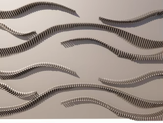 Modern background wall panel 3d model
