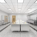Industrial Warehouse Interior with Metal Racks Cardboard Boxes Aisle and Ceiling Lights