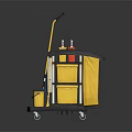 Modern cleaning car push cleaning car 3d model