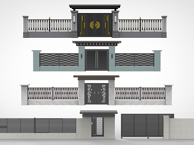 Modern gate fence gate head model