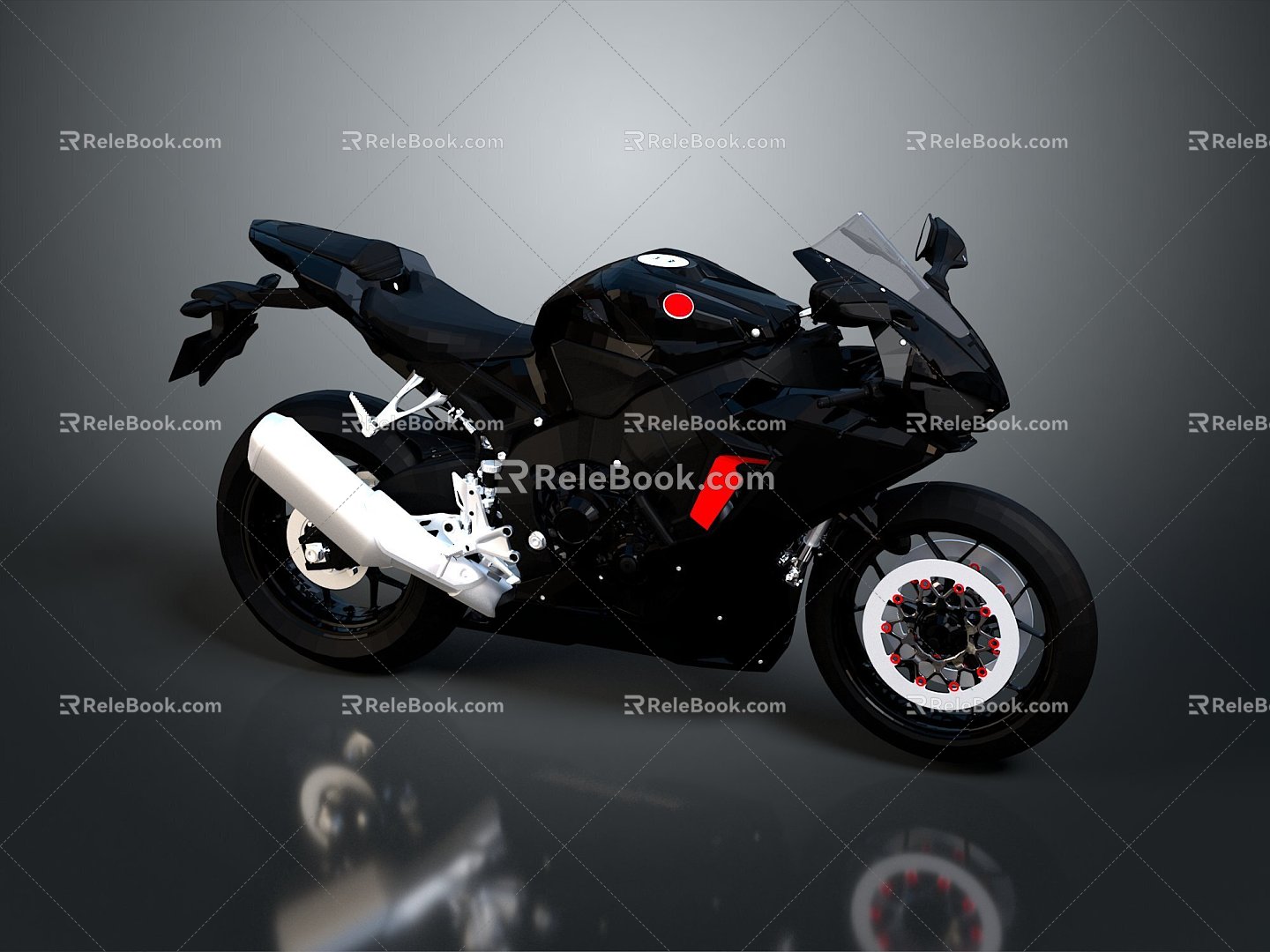 Motorcycle Two-wheeled Motorcycle Cross-country Motorcycle Road Race Motorcycle Motor Vehicle Transport 3d model