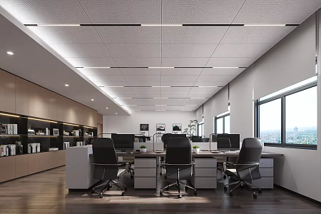 modern public office area office 3d model